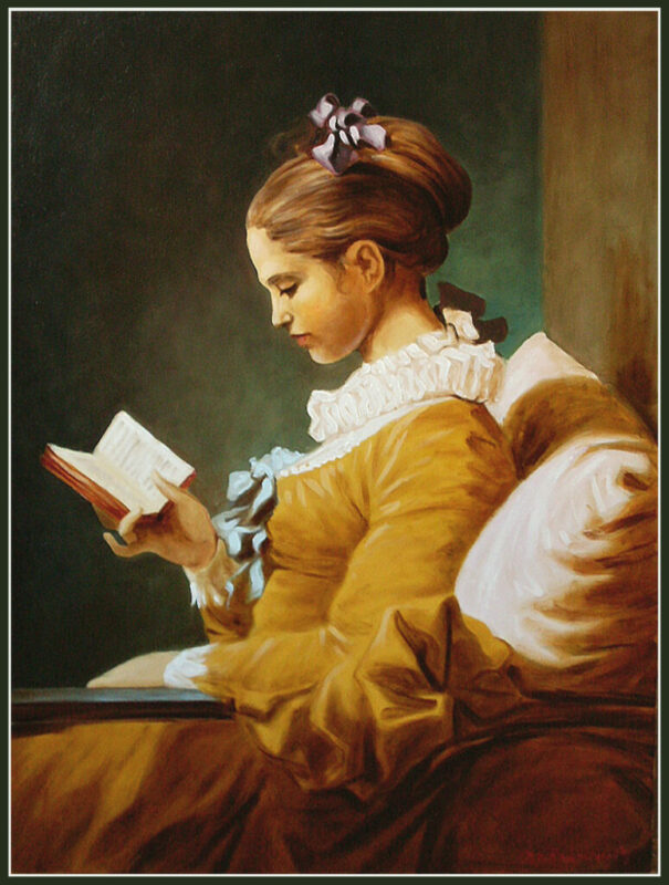 Ragazza che Legge - a painting by Michał Sławomir Dobrowolski