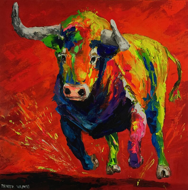 Bull - a painting by Pentti Vainio