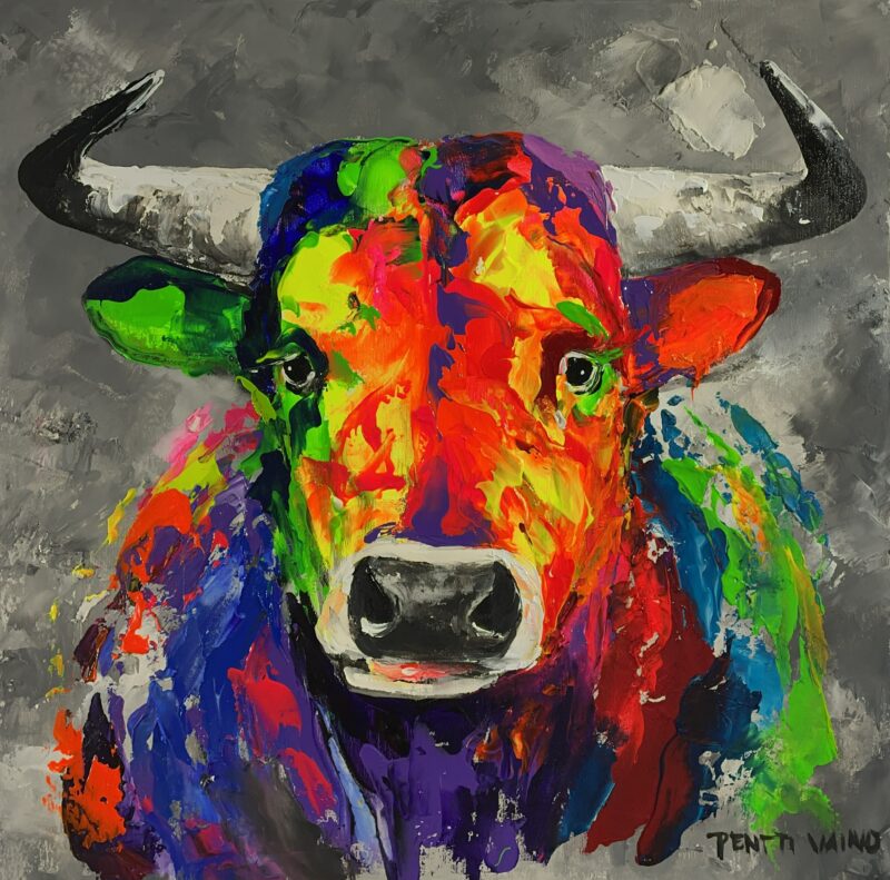 Bull - a painting by Pentti Vainio