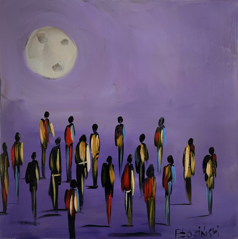 Moon lovers - a painting by Filip Łoziński