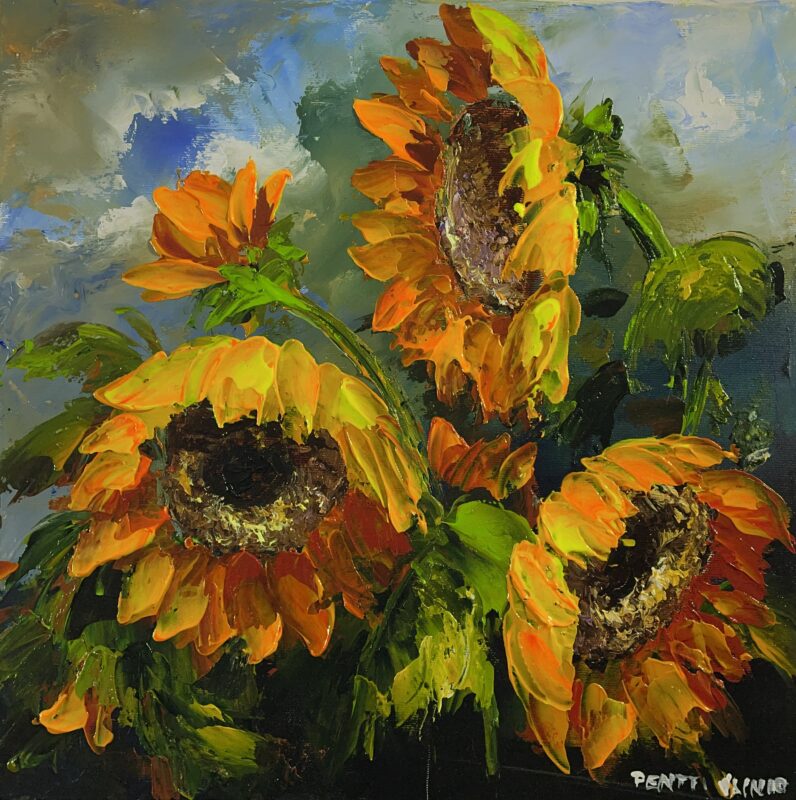 Sunflowers - a painting by Pentti Vainio