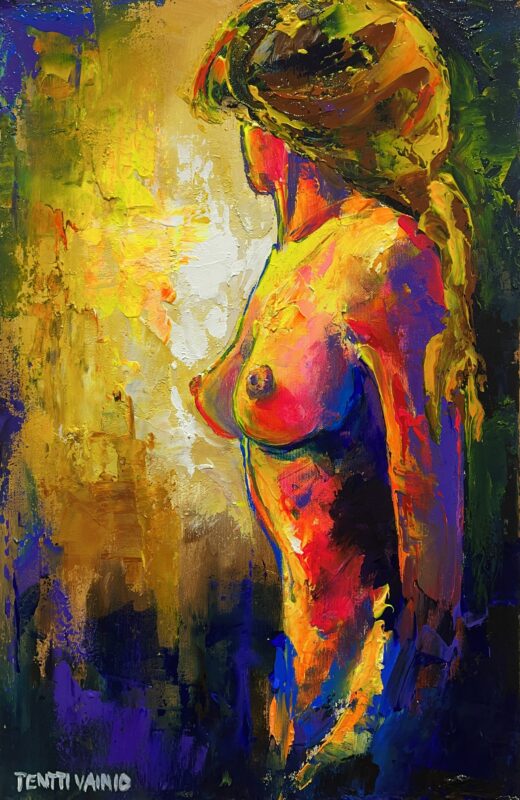 Nude lady - a painting by Pentti Vainio