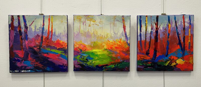 Forest  – triptych - a painting by Pentti Vainio