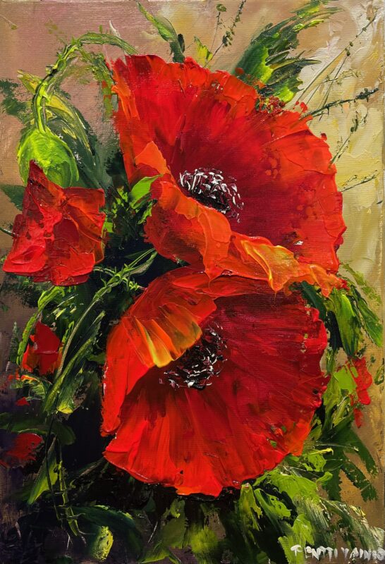 Poppies - a painting by Pentti Vainio