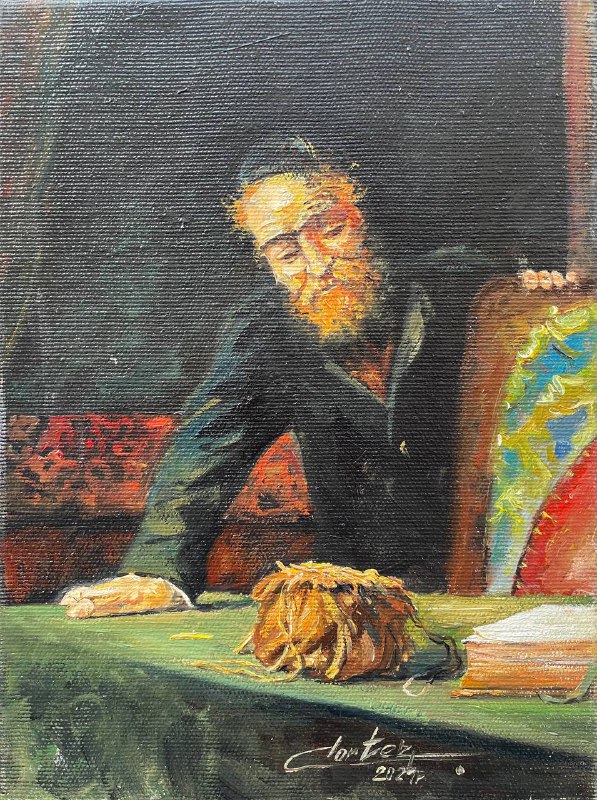 Old Jew - a painting by Zbigniew Cortez Zając