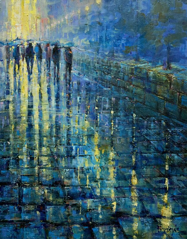 Rainy day - a painting by Danuta Frydrych