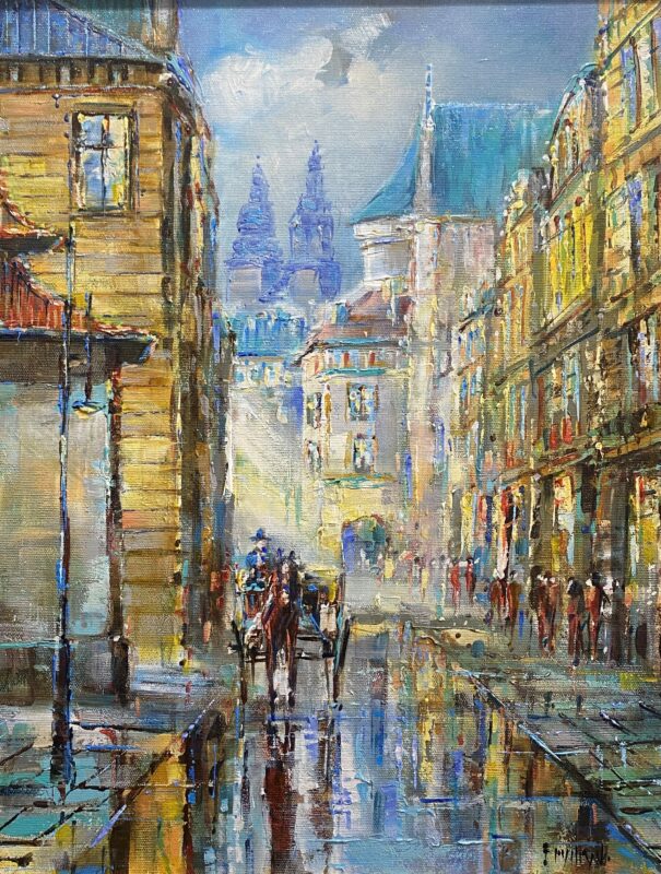 Szpitalna street - a painting by Danuta Frydrych