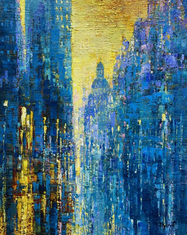 City - a painting by Danuta Frydrych