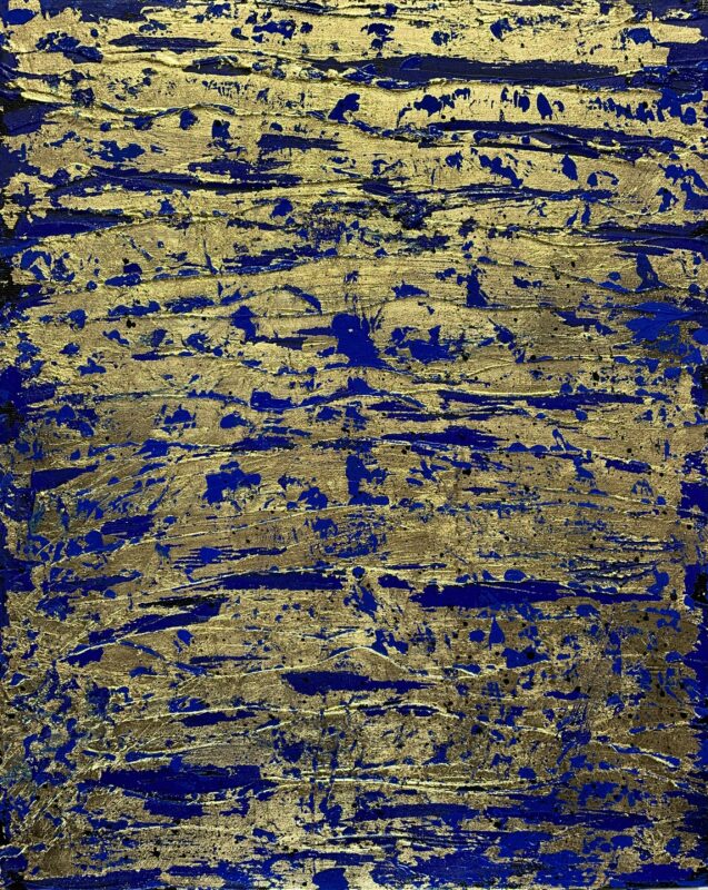 Rich gold/blue - a painting by Mateusz Lewandowski