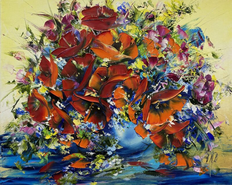 Flowers - a painting by Danuta Mazurkiewicz