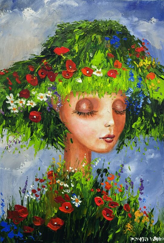 Summer girl - a painting by Pentti Vainio