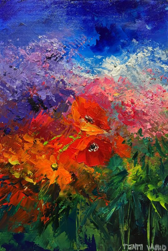 Flowers - a painting by Pentti Vainio