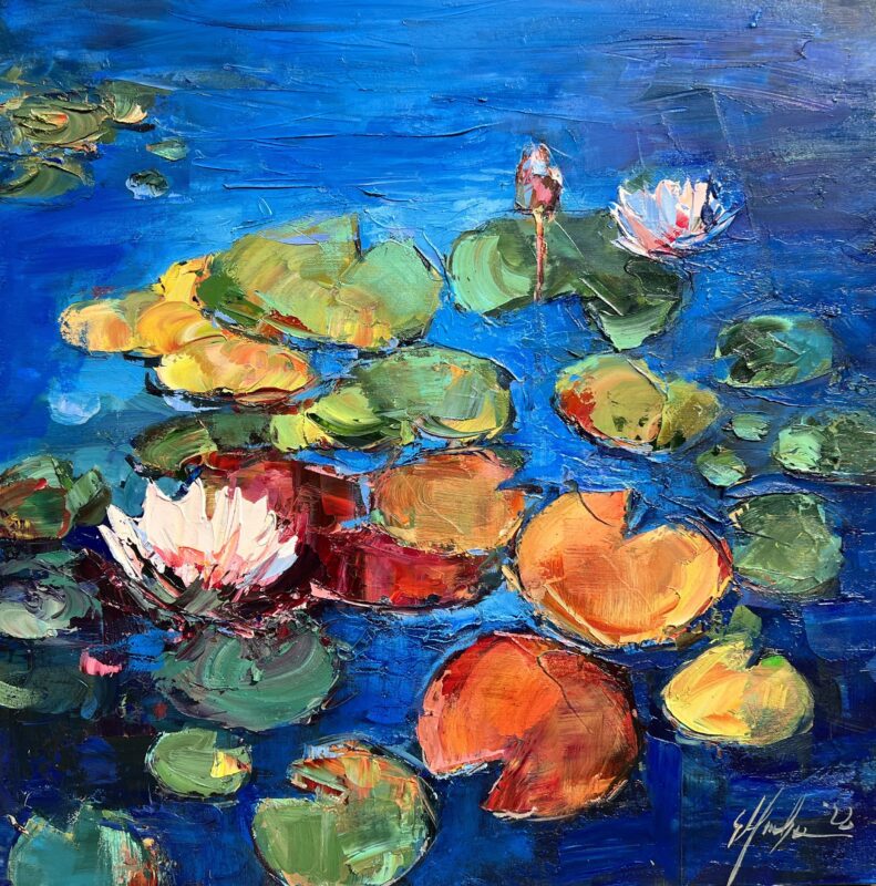 Water lilies - a painting by Grażyna Mucha