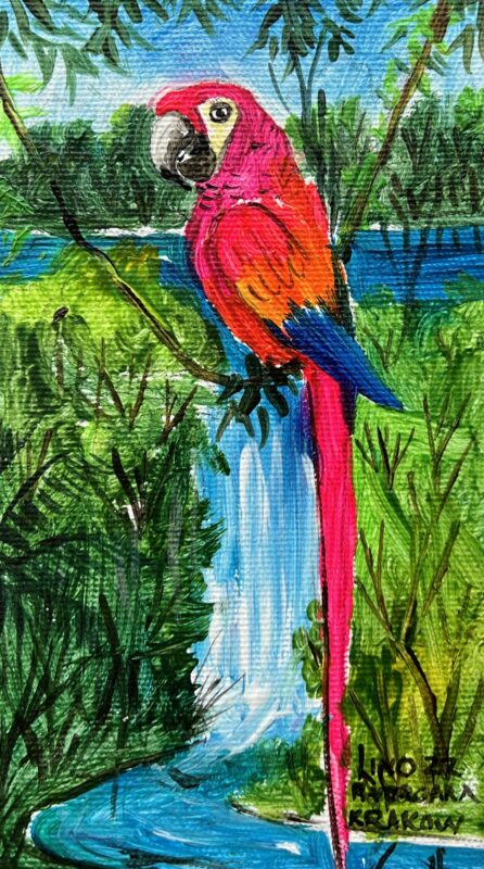 Parrot - a painting by Roberto Vergara Lino