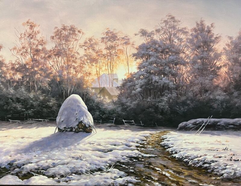 Winter - a painting by Ryszard Michalski