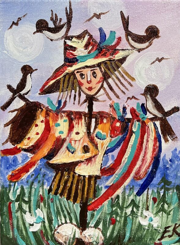 Scarecrow - a painting by Elżbieta Natoń