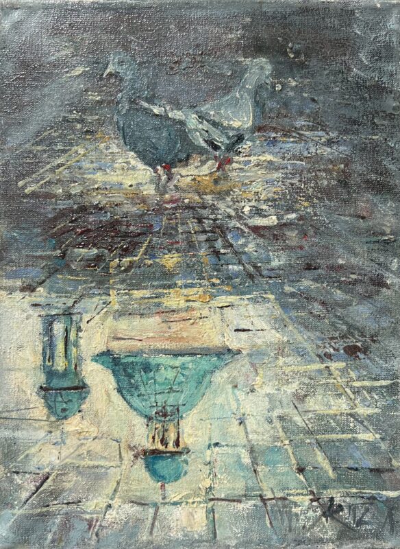 Pigeon - a painting by Włodzimierz Skuza