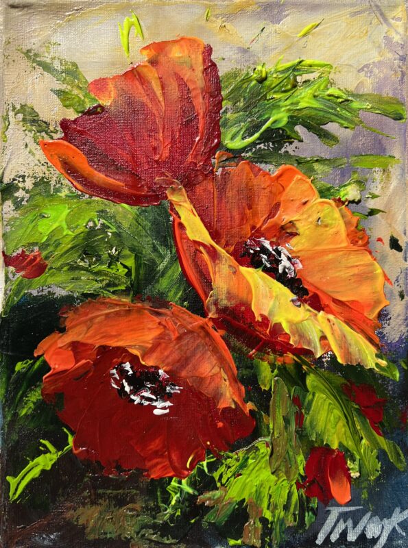 Poppies - a painting by Tadeusz Wojtkowski