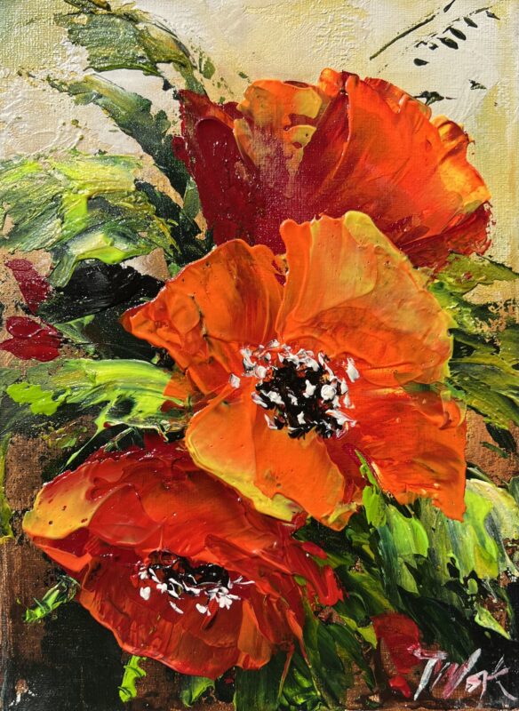 Poppies - a painting by Tadeusz Wojtkowski