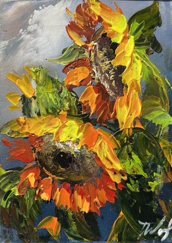 Sunflowers - a painting by Tadeusz Wojtkowski