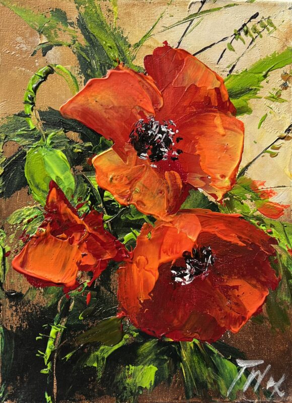 Poppies - a painting by Tadeusz Wojtkowski
