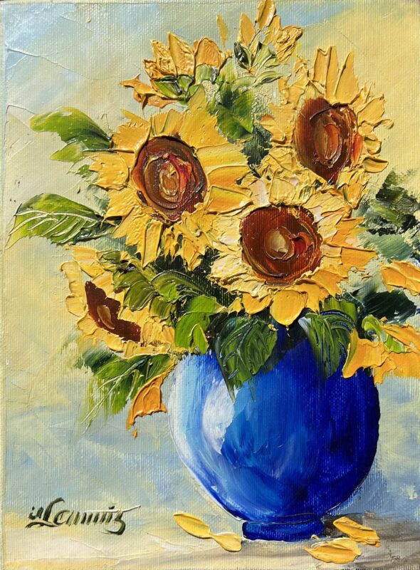 Sunflowers - a painting by Urszula Lemańska