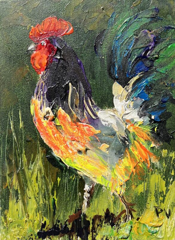Rooster - a painting by Pentti Vainio