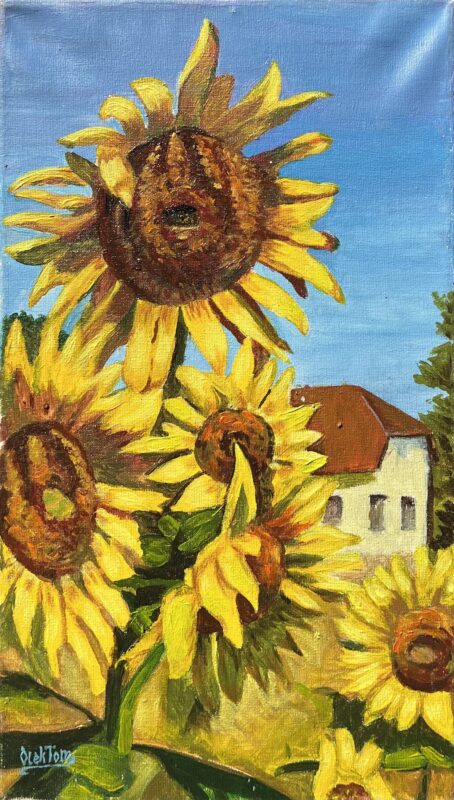 Sunflowers - a painting by Aleksander Tomasievych