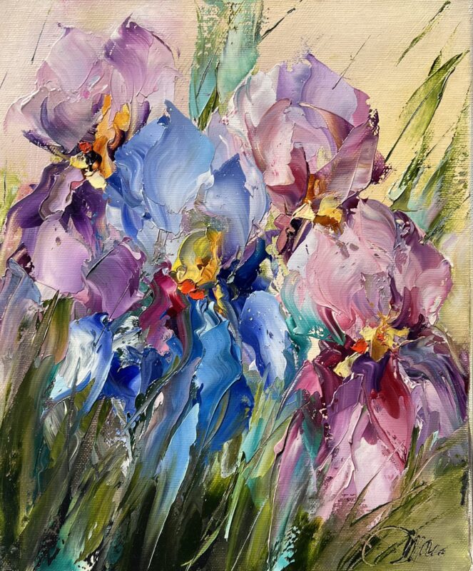 Irises - a painting by Danuta Mazurkiewicz