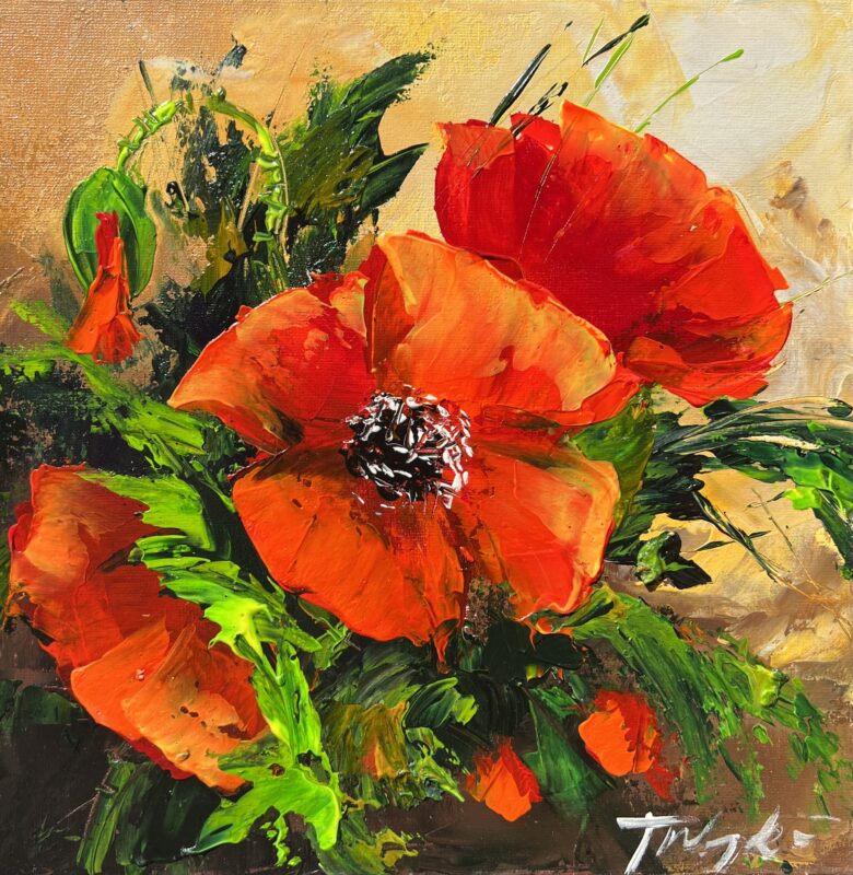 Poppies - a painting by Tadeusz Wojtkowski