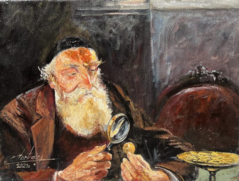 Old Jew - a painting by Zbigniew Cortez Zając