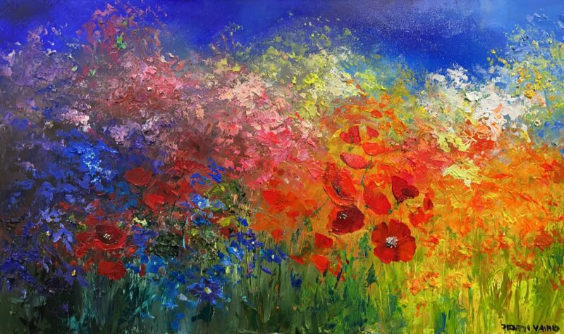 Flowers - a painting by Pentti Vainio