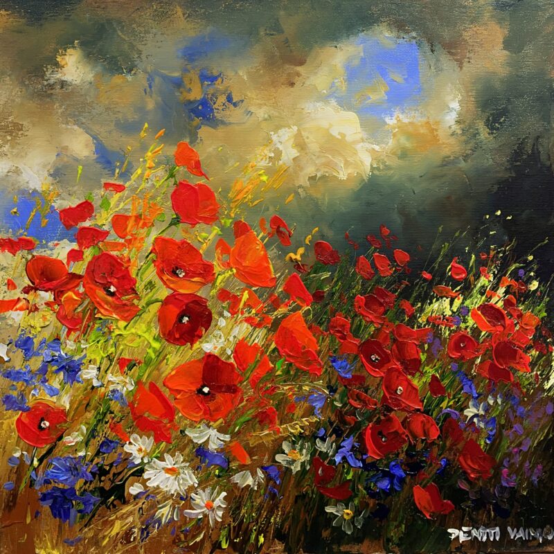 Poppies - a painting by Pentti Vainio