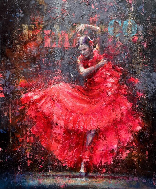 Flamenco - a painting by Michał Dobrowolski