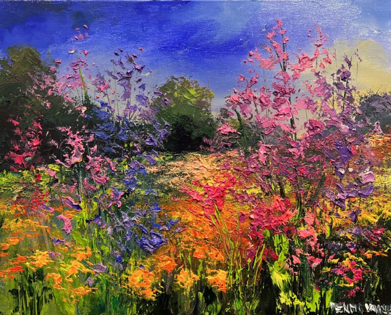 Colorful meadow - a painting by Pentti Vainio