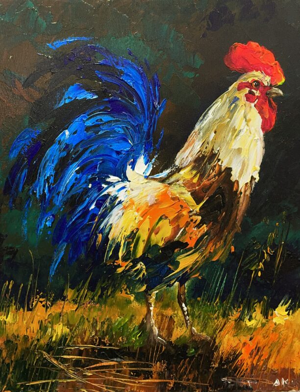 Cock - a painting by Pentti Vainio