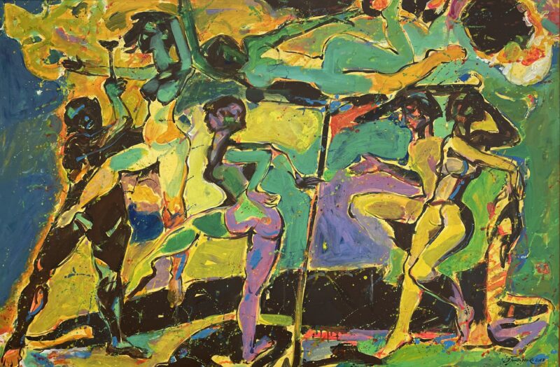 Gymnastics, 2015 - a painting by Włodzimierz Gonczarenko