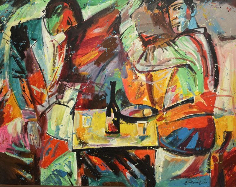 Conversation, 2013 - a painting by Włodzimierz Gonczarenko