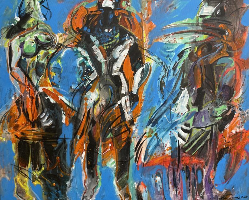 Colorful silhouettes, 2015 - a painting by Włodzimierz Gonczarenko