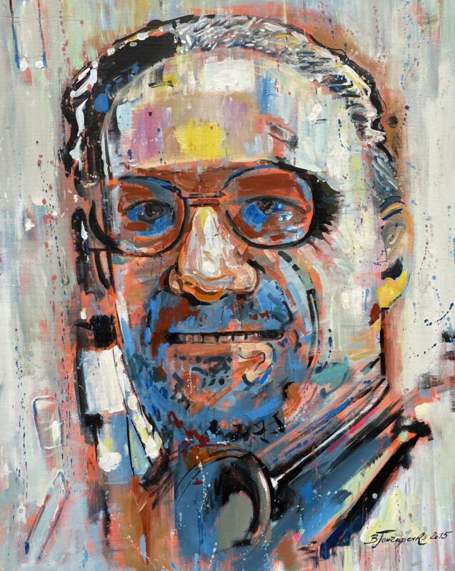 A man with a smile, 2015 - a painting by Włodzimierz Gonczarenko