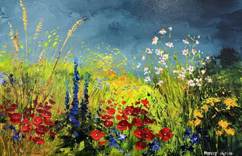 Flower meadow - a painting by Pentti Vainio