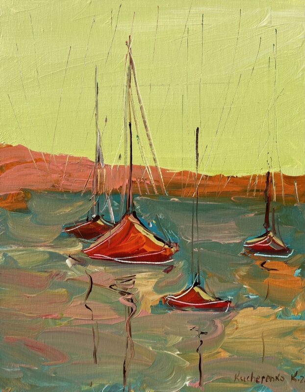 Boats - a painting by Karina Kucherenko