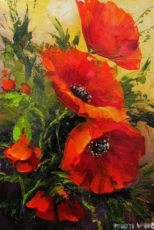 Poppies - a painting by Pentti Vainio