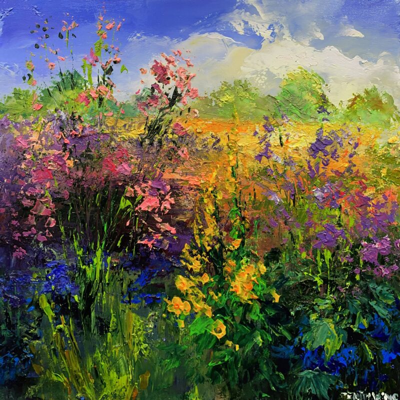 Colorful meadow - a painting by Pentti Vainio