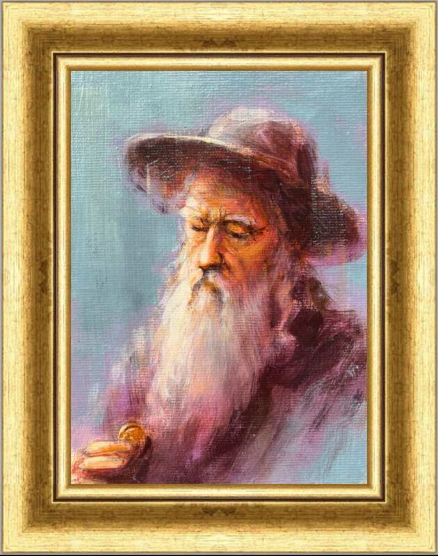 Old Jew - a painting by Michał Dobrowolski