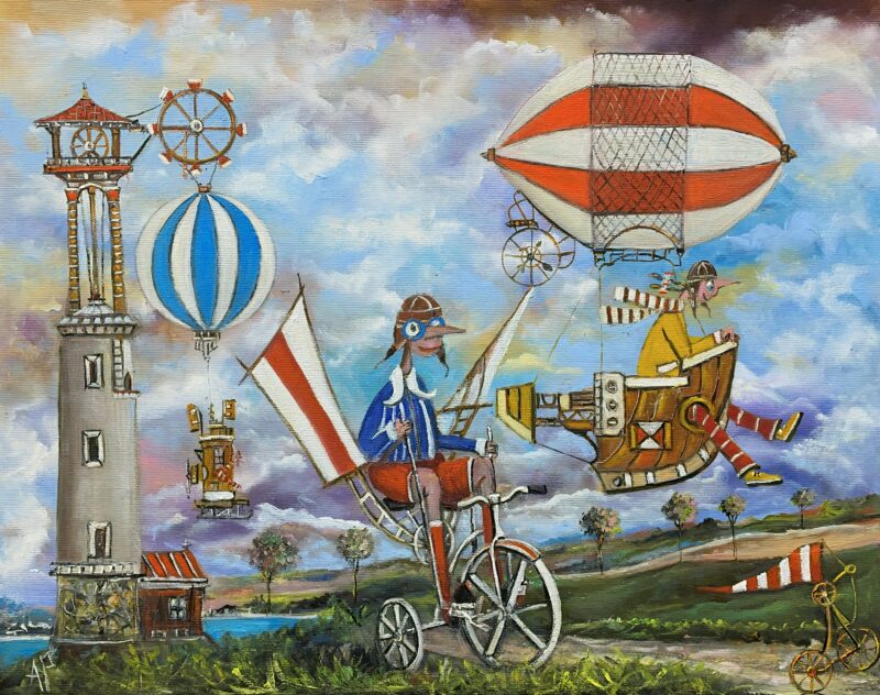 Let’s check what is happening in the clouds - a painting by Artur Płachta