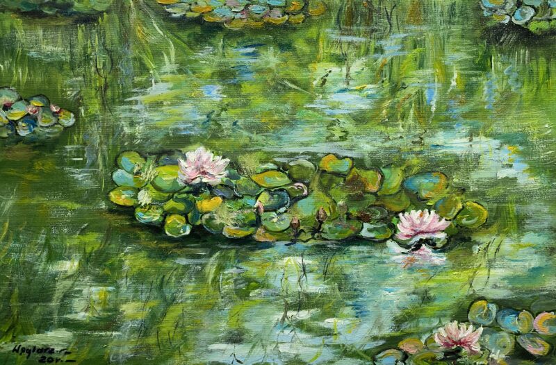 Water lilies - a painting by Ryszard Węglarz