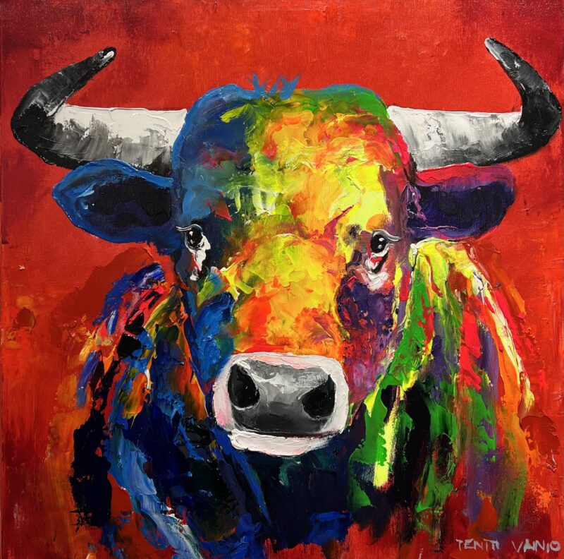 Bull - a painting by Pentti Vainio