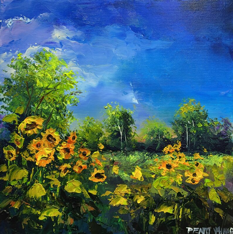 Sunflowers - a painting by Pentti Vainio