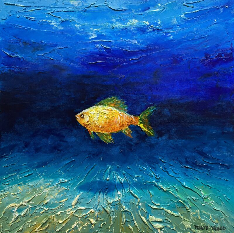 Gold fish - a painting by Pentti Vainio